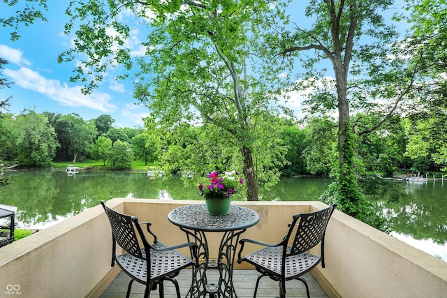 1530 E 75th St, Indianapolis, IN 46240 - balcony with a water view and view of scattered trees