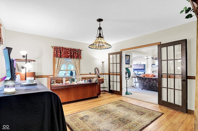 1530 E 75th St, Indianapolis, IN 46240 - office featuring hardwood / wood-style floors and french doors