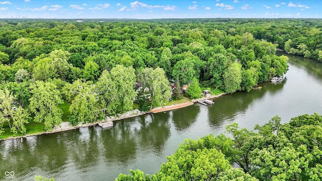 1530 E 75th St, Indianapolis, IN 46240 - drone / aerial view of a large body of water and a forest