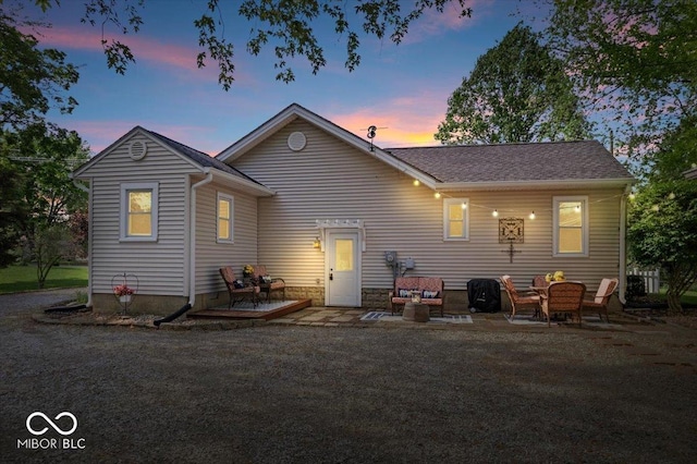 744 Gilbert Ave, Indianapolis, IN 46227 - rear view of property featuring a wooden deck and a patio area