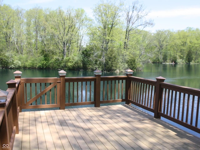 4363 E State Road 252, Franklin, IN 46131 - wooden deck featuring a water view and a forest view