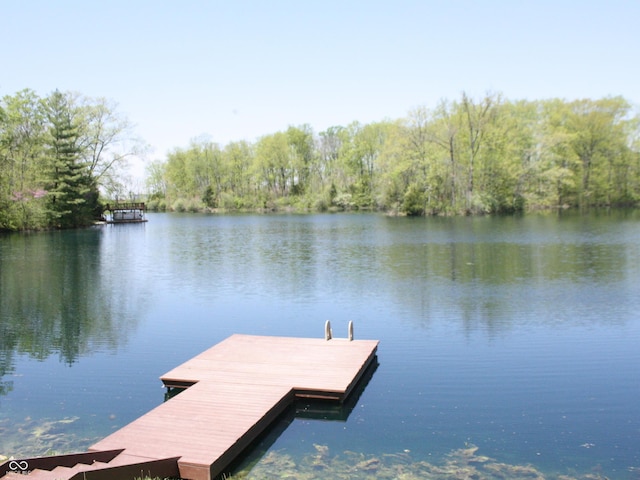 4363 E State Road 252, Franklin, IN 46131 - dock area featuring a water view and a wooded view