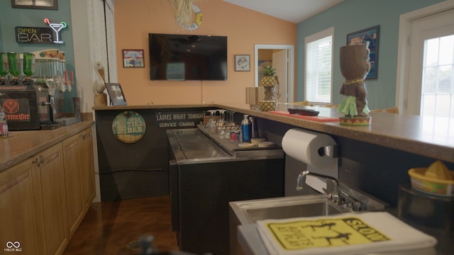 4363 E State Road 252, Franklin, IN 46131 - bar featuring vaulted ceiling and a sink