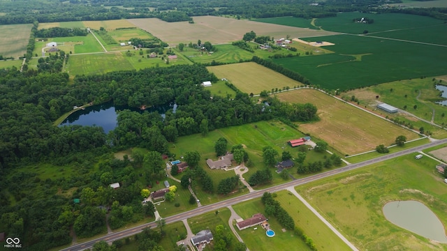 4363 E State Road 252, Franklin, IN 46131 - aerial view of property's location with rural landscape and a nearby body of water