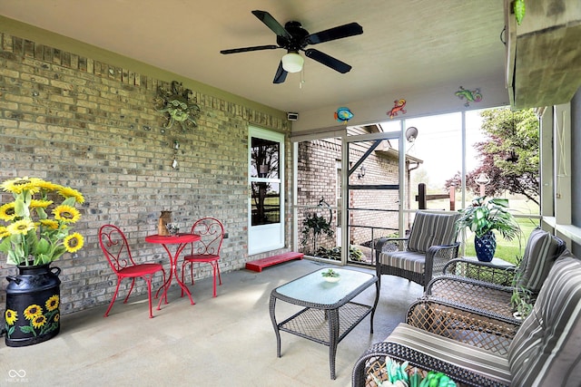 7655 N Kitchen Rd, Mooresville, IN 46158 - view of patio with a ceiling fan