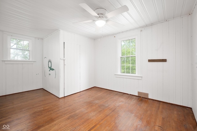 6851 W County Road 550 S, Daleville, IN 47334 - empty room featuring hardwood / wood-style flooring and a ceiling fan