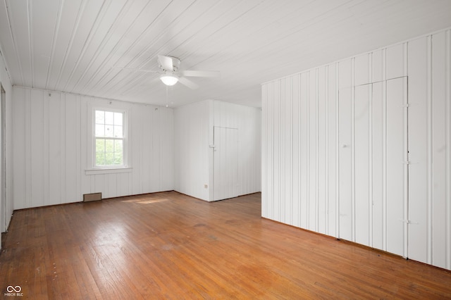 6851 W County Road 550 S, Daleville, IN 47334 - unfurnished bedroom with wood-type flooring and ceiling fan