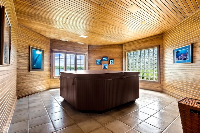 3107 Waterfront Cir, Anderson, IN 46012 - welcome area featuring wooden walls and wooden ceiling