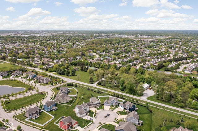 aerial perspective of suburban area