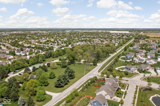 aerial view of property's location with nearby suburban area