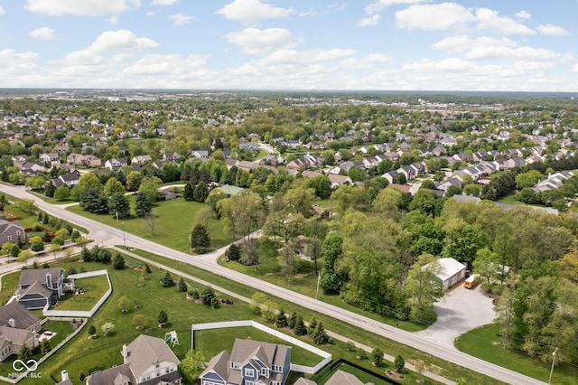 aerial view of residential area