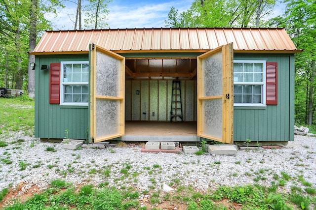 view of shed