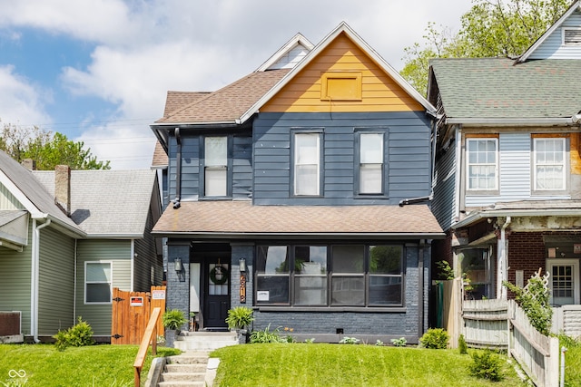 view of front of home with roof with shingles