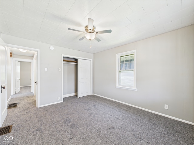 3631 Columbus Ave, Anderson, IN 46013 - unfurnished bedroom with carpet floors, a closet, and baseboards