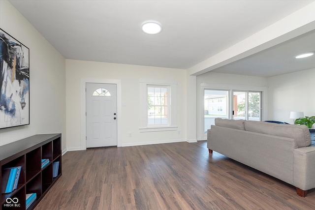 2442 Guilford Ave, Indianapolis, IN 46205 - entrance foyer featuring dark wood-style floors and baseboards