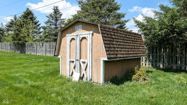 view of shed