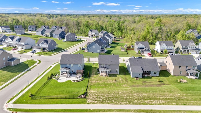 6305 Norwich Dr, Brownsburg, IN 46112 - aerial view of residential area featuring a heavily wooded area