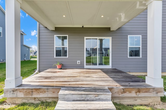 6305 Norwich Dr, Brownsburg, IN 46112 - view of wooden terrace