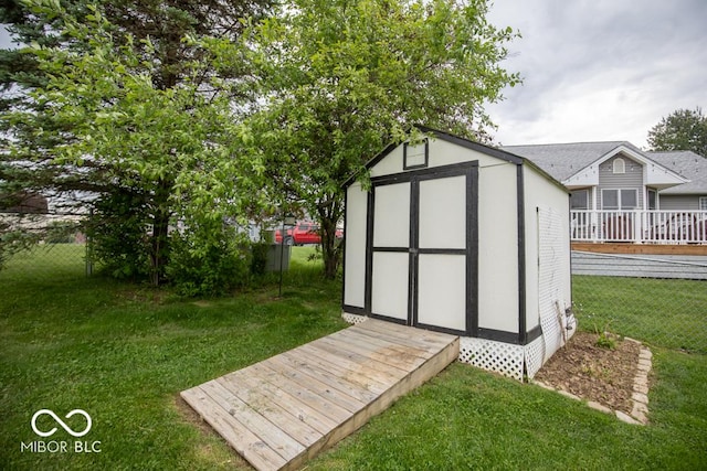 view of shed