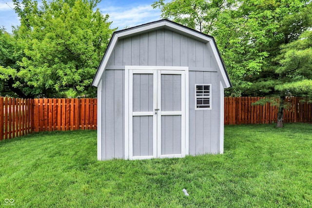view of shed