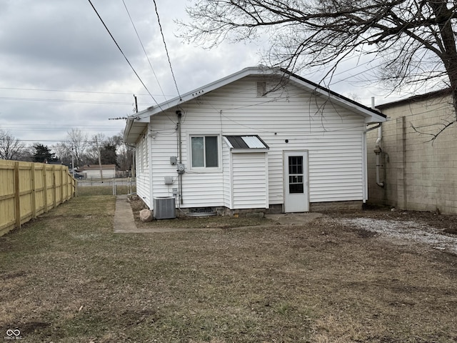 3720 W 16th St, Indianapolis, IN 46222 - back of property featuring fence and central AC unit