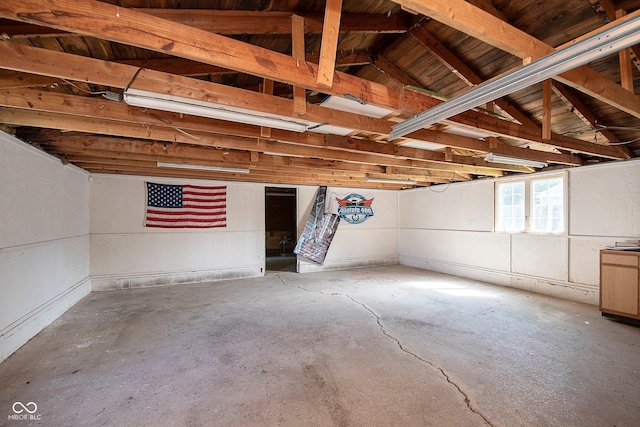 view of basement