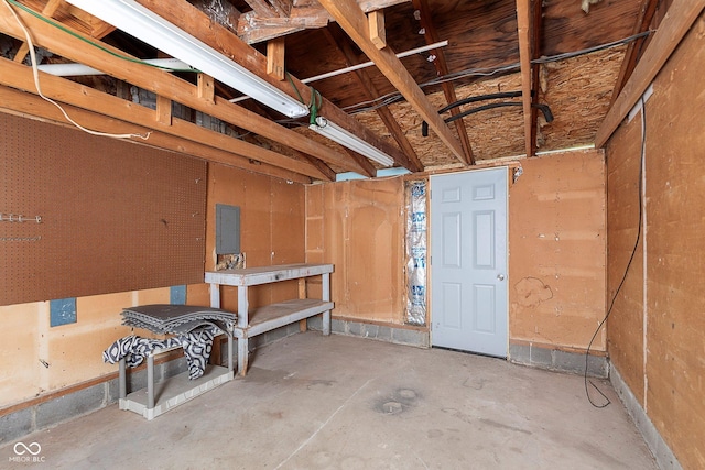 basement featuring a garage
