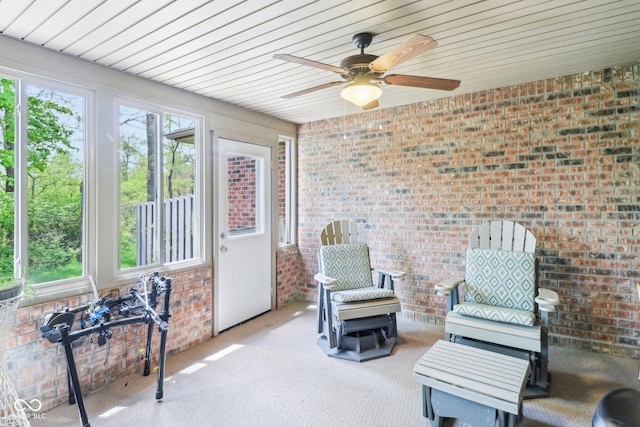 view of sunroom