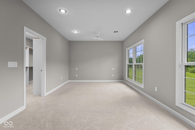888 Westcreek Dr, Columbus, IN 47201 - empty room with light carpet and recessed lighting