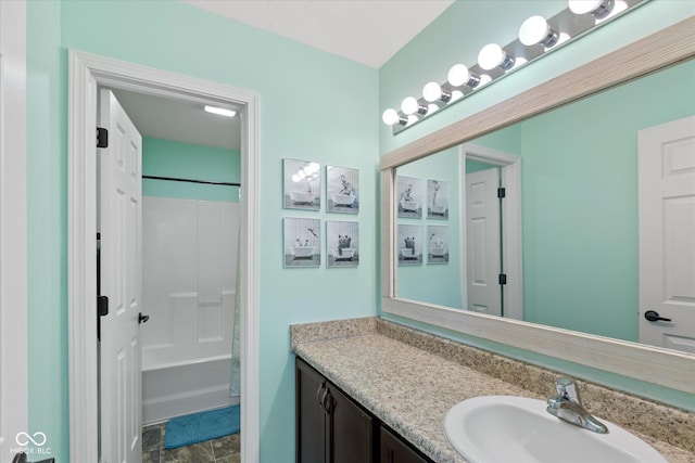 695 Bobtail Dr, Greenfield, IN 46140 - bathroom featuring vanity and shower / bathtub combination