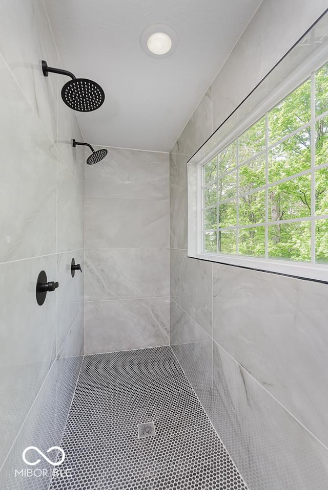 full bathroom with a tile shower