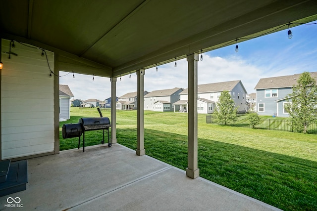 view of patio / terrace with a residential view