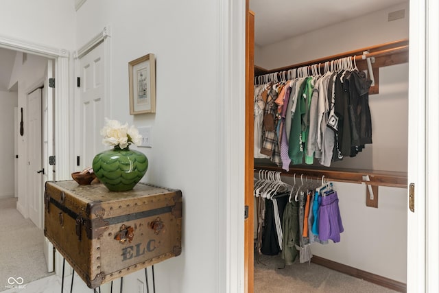 4601 Fairhope Dr, Indianapolis, IN 46237 - walk in closet featuring carpet flooring