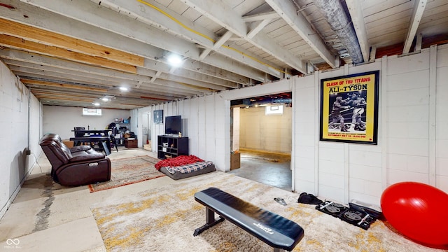 view of workout area