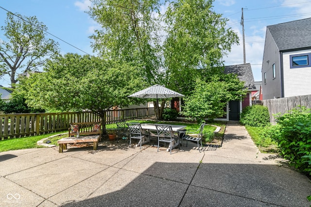 1630 N New Jersey St, Indianapolis, IN 46202 - view of patio with fence and outdoor dining space