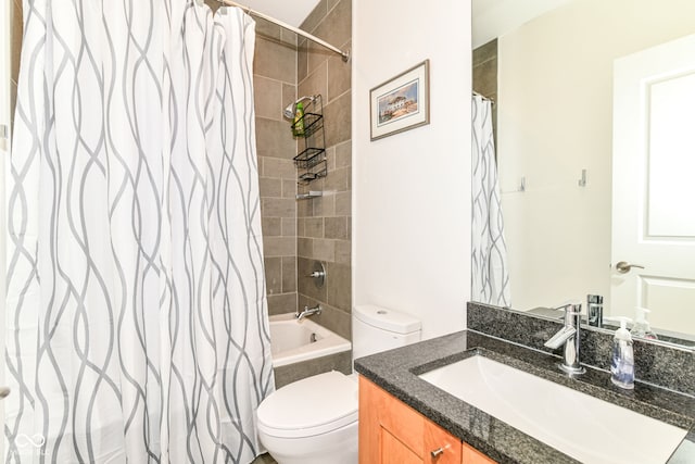 1630 N New Jersey St, Indianapolis, IN 46202 - bathroom featuring toilet, shower / bath combo, and vanity