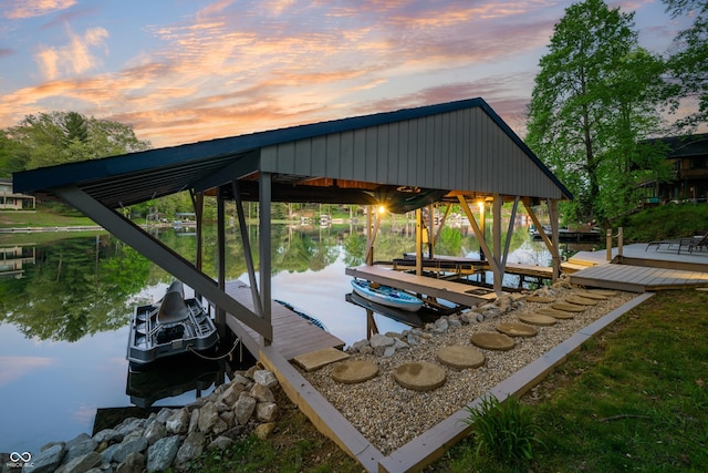 7753 Ivy Dr, Nineveh, IN 46164 - dock with boat lift and a water view