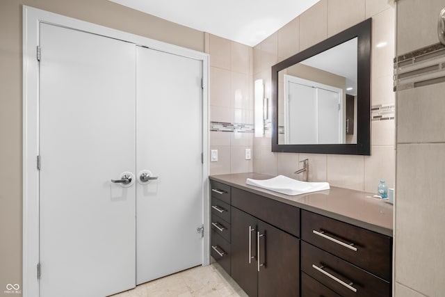 7753 Ivy Dr, Nineveh, IN 46164 - bathroom with vanity and tile walls
