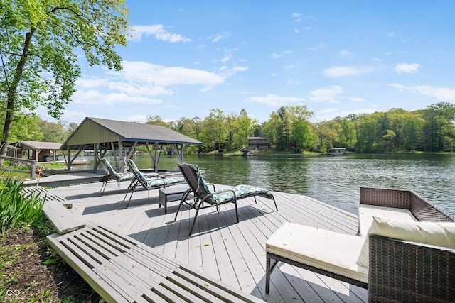 7753 Ivy Dr, Nineveh, IN 46164 - dock area featuring a water view