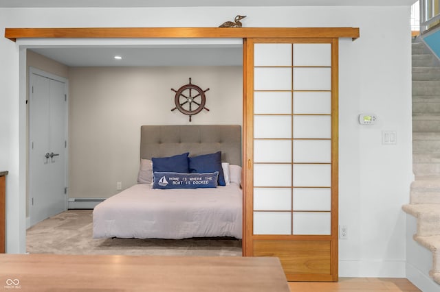 7753 Ivy Dr, Nineveh, IN 46164 - bedroom featuring a baseboard radiator and recessed lighting