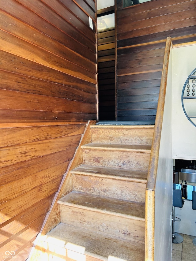 3081 Woodridge Rd, Shelbyville, IN 46176 - stairs featuring tile patterned floors