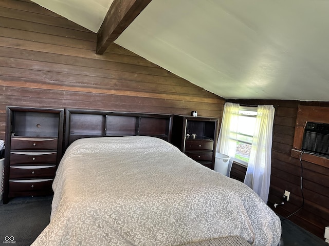 3081 Woodridge Rd, Shelbyville, IN 46176 - bedroom featuring wooden walls and carpet