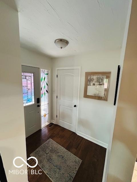 209 Brighton Ct, Greenwood, IN 46143 - entryway with wood finished floors and baseboards