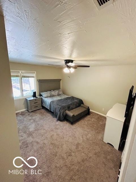 209 Brighton Ct, Greenwood, IN 46143 - bedroom featuring carpet floors, baseboards, and ceiling fan