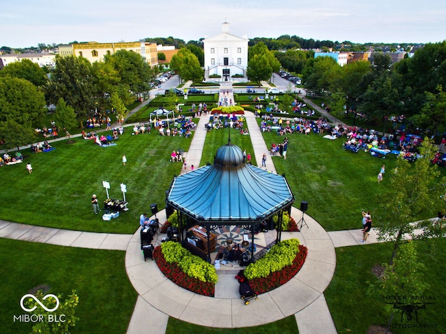 bird's eye view of a recreational park