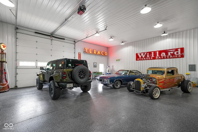 2508 Indian Creek Rd, Trafalgar, IN 46181 - garage with a garage door opener