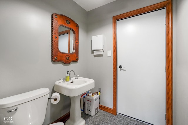 2508 Indian Creek Rd, Trafalgar, IN 46181 - half bath featuring toilet and baseboards
