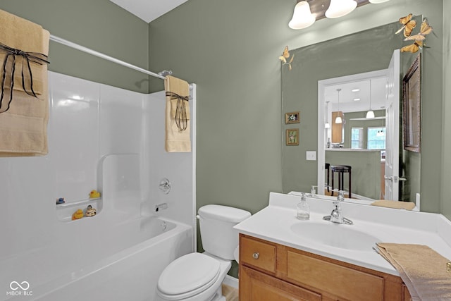575 Dylan Dr, Avon, IN 46123 - full bathroom with toilet, vanity, and shower / bathtub combination