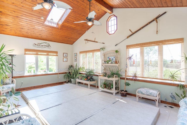 295 Maple Turn Rd, Martinsville, IN 46151 - sunroom / solarium featuring a skylight