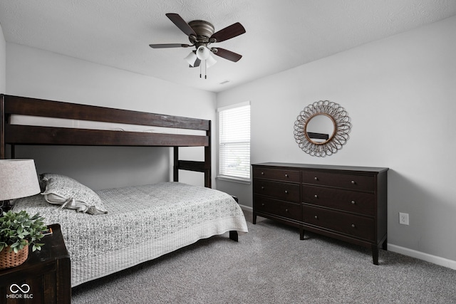 2542 Barstow Dr, Whitestown, IN 46075 - carpeted bedroom with baseboards and a ceiling fan